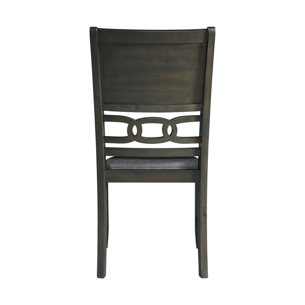 Amherst - Dining Side Chair With Fabric Cushion Side Stretcher (Set of 2) - Gray Finish