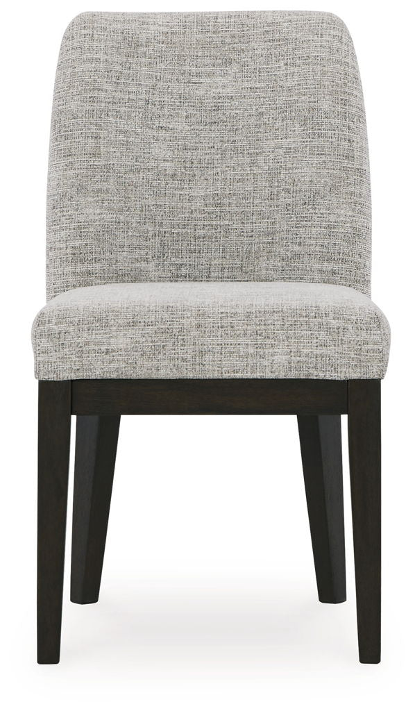 Burkhaus - Dining UPH Side Chair (Set of 2) - Beige / Dark Brown