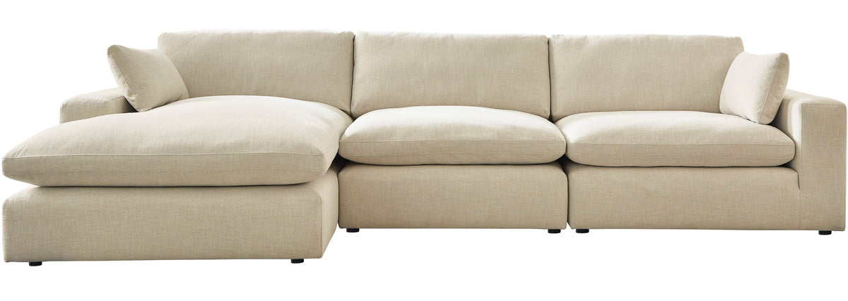 PUFTIN Neutral Linen 144" x 68" Modular Sectional