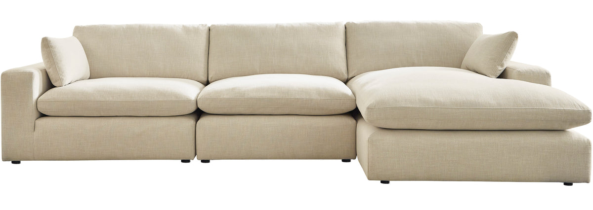 PUFTIN Neutral Linen 144" x 68" Modular Sectional