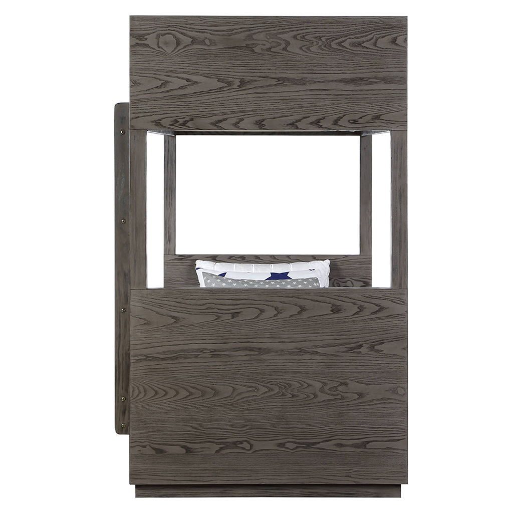 Estevon - Twin Over Twin Bunk Bed With Storage - Gray Oak