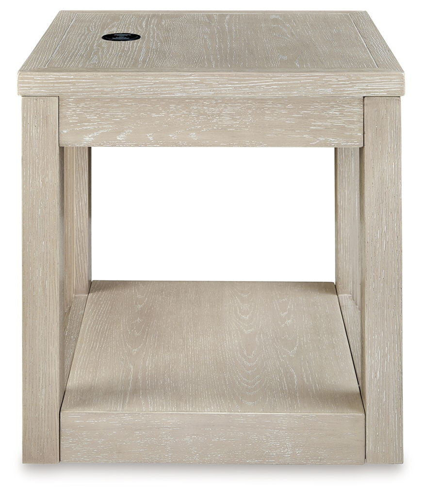 Marxhart - Square End Table - Bisque