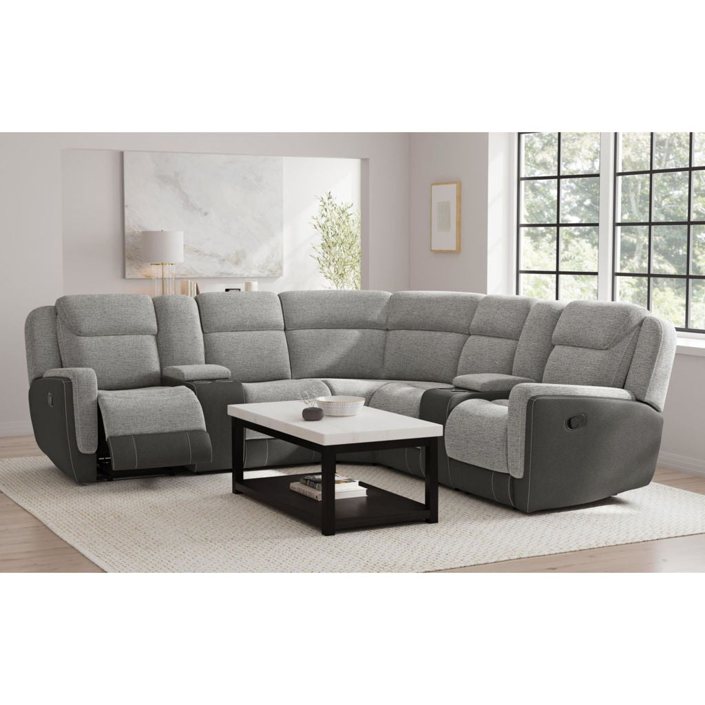 Hornet - 3 Piece Motion Sectional Set With Console And 2 Recliners