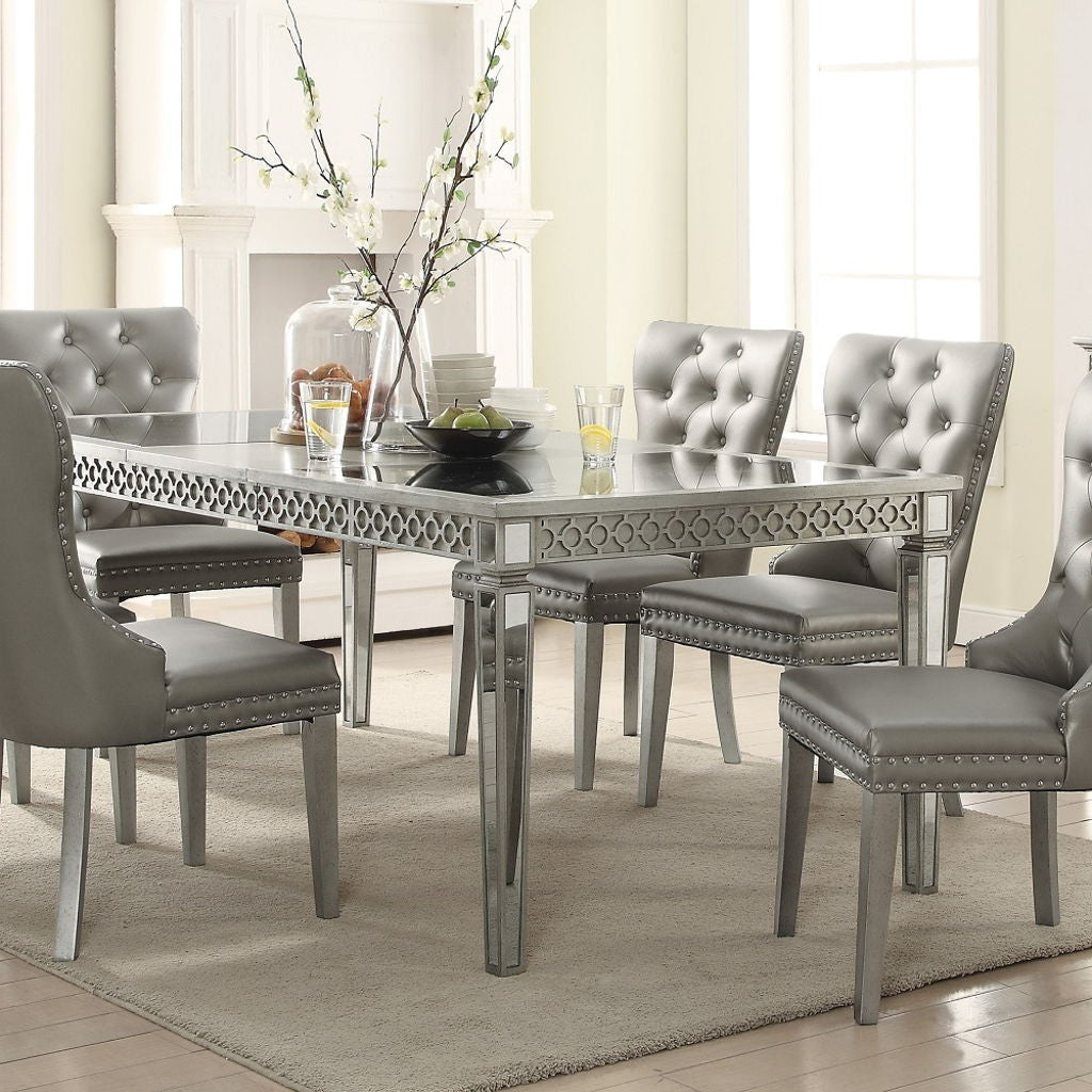Kacela - Dining Table - Mirrored & Champagne