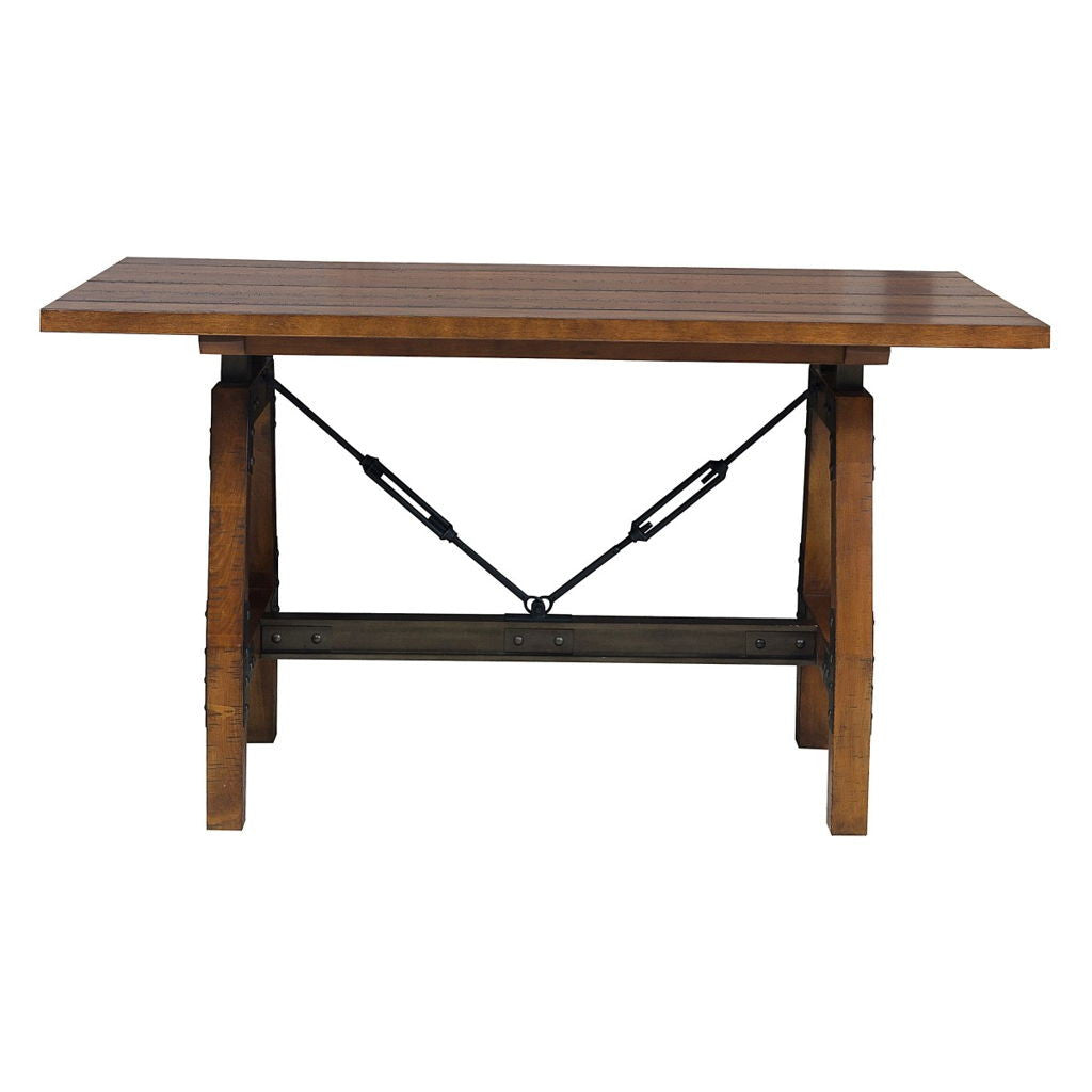 Holverson - 5 Piece Dining Room Set (Table & 4 Side Chairs) - Rustic Brown / Gunmetal