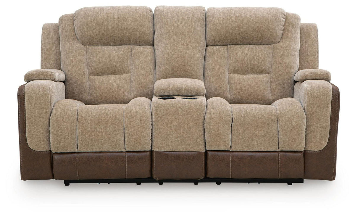 Mixed Motion - Power Reclining Loveseat With Console / Adjustable Headrest