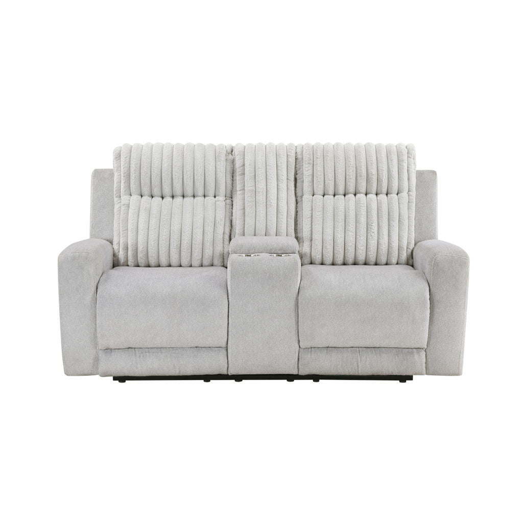 Benton - Double Reclining Loveseat - Light Gray