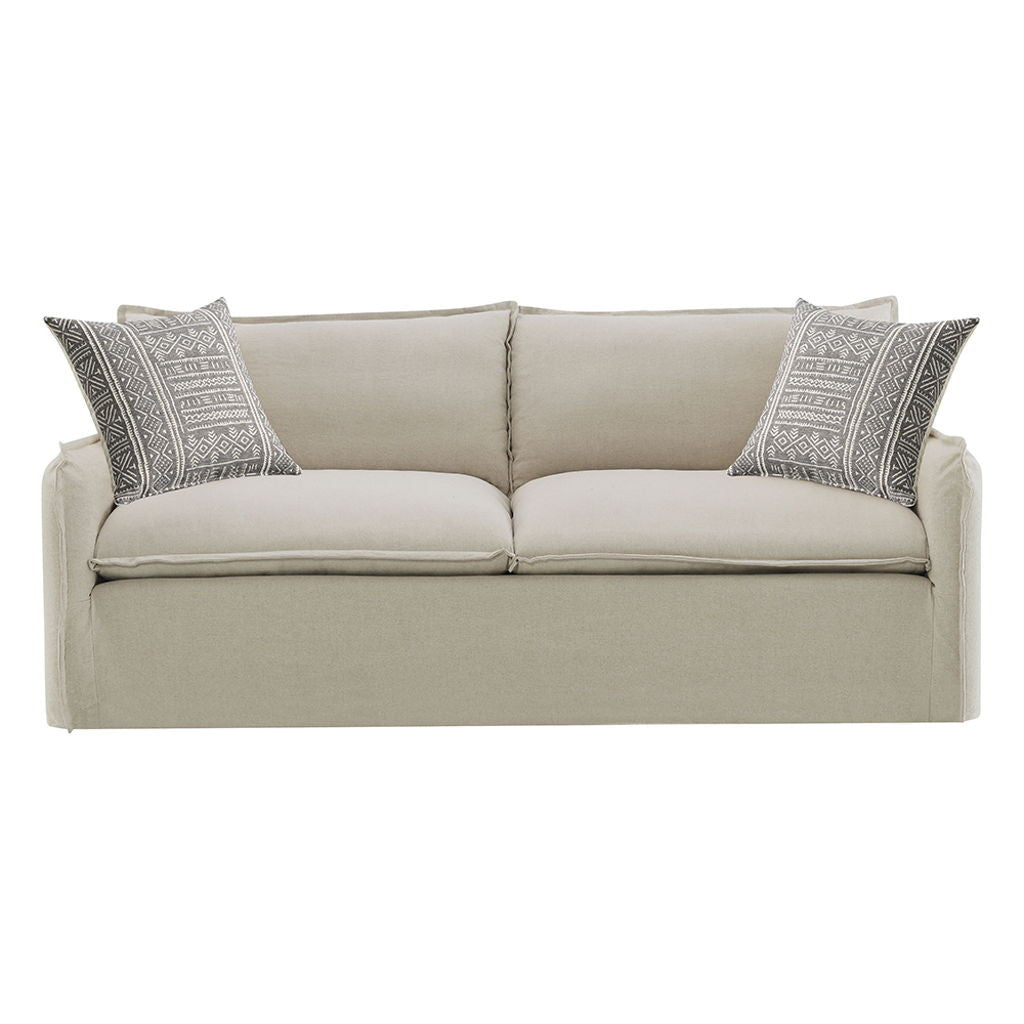 Upendo - Sofa With 2 Pillows - Beige Linen