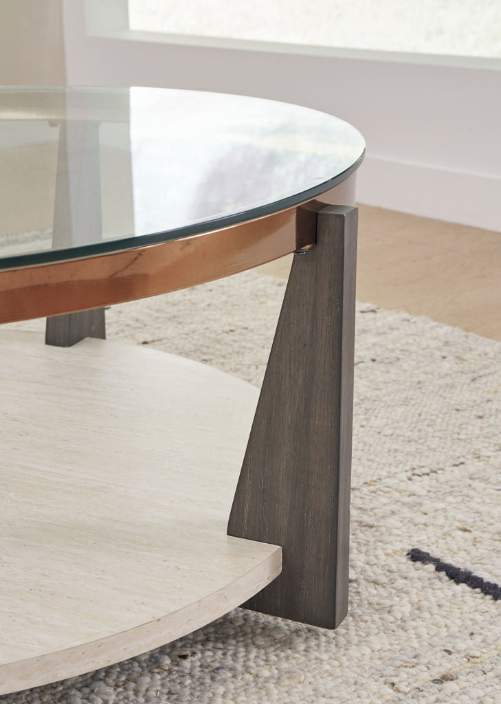 Frazwa - Round Cocktail Table - Multi
