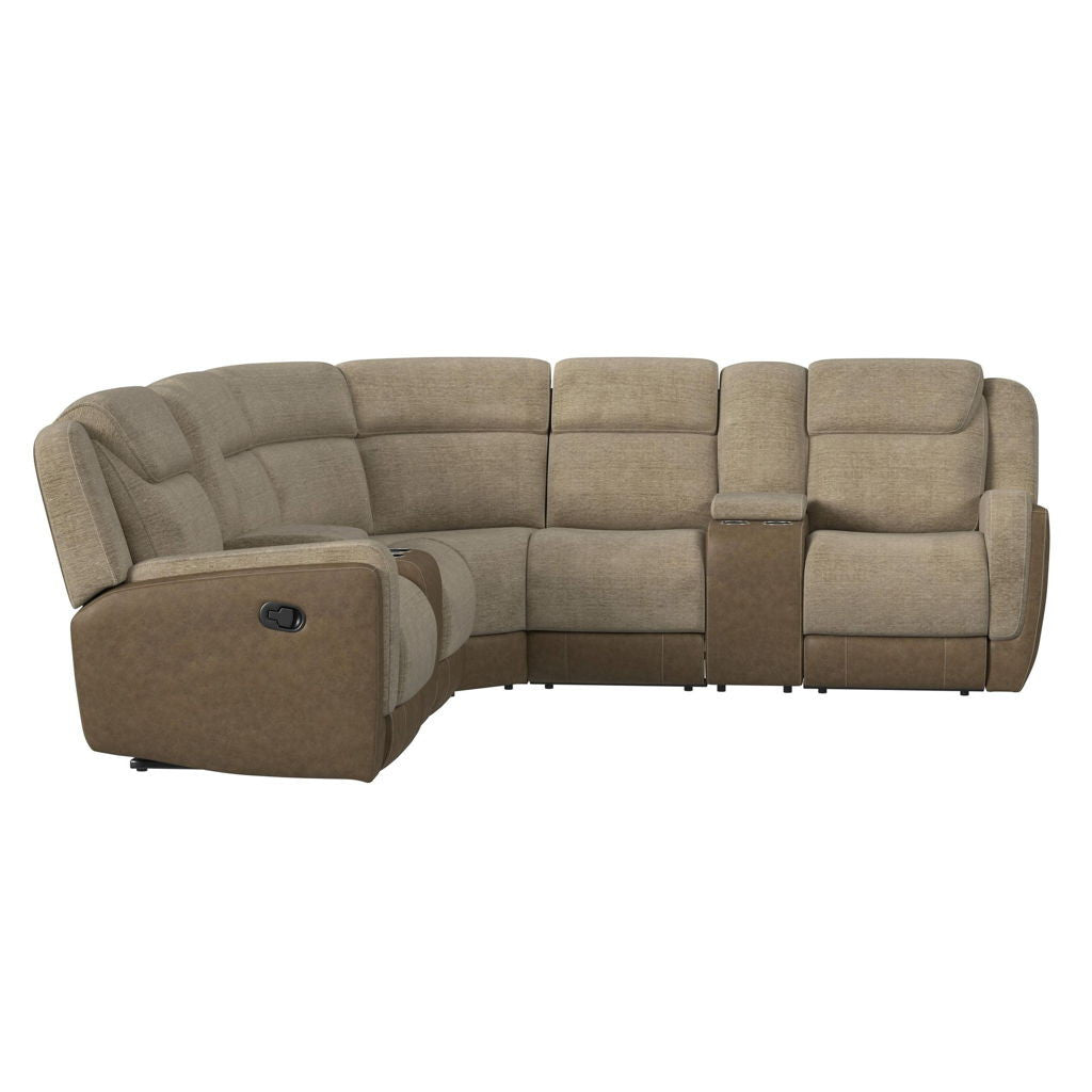 Hornet - 3 Piece Motion Sectional Set With Console And 2 Recliners