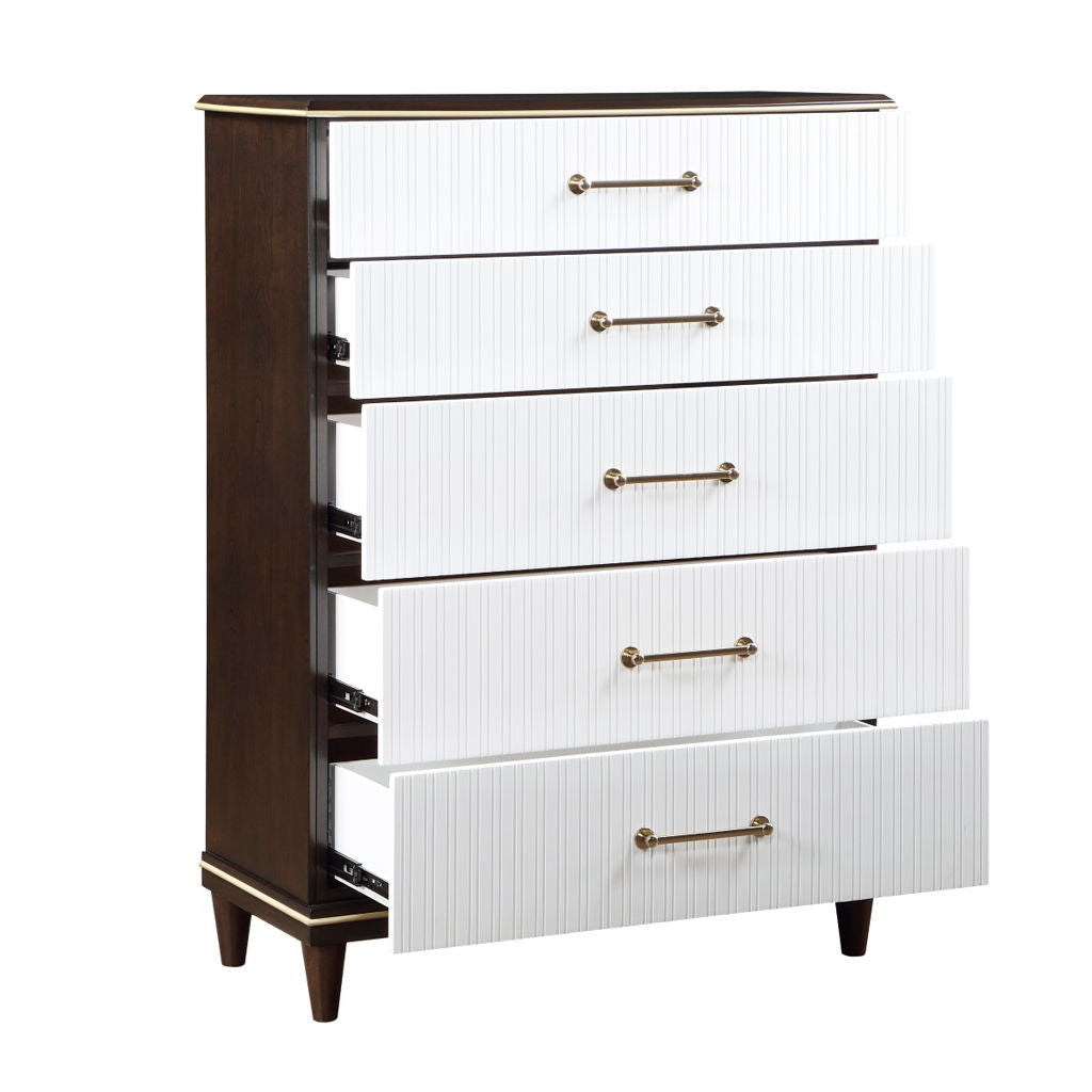 Niles - Chest - White / Cherry