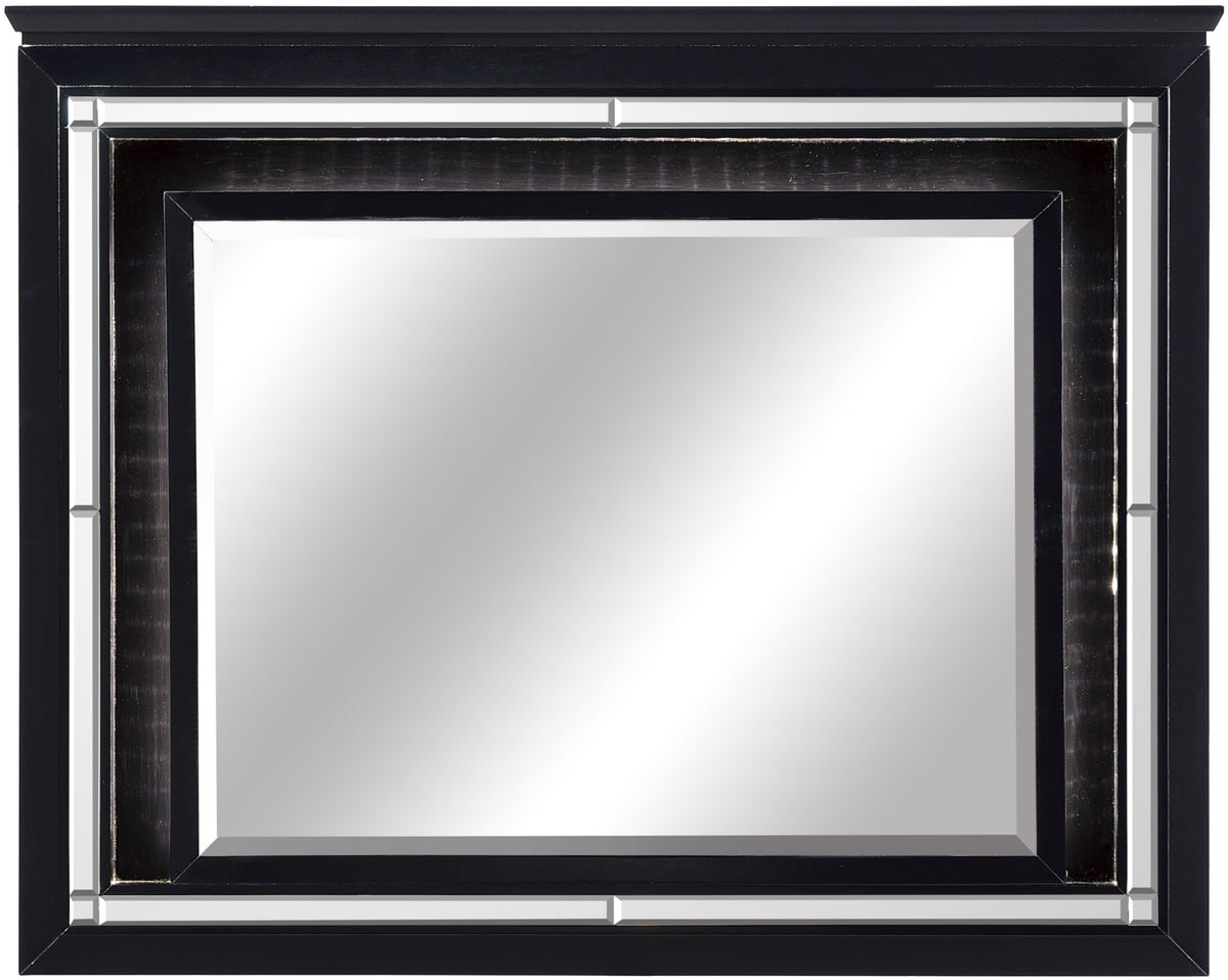 ANNIE Black 64" x 77" Lighted Dresser & Mirror