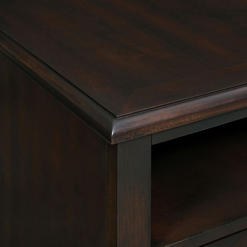 Wagner - Chairside Table With USB - Cherry