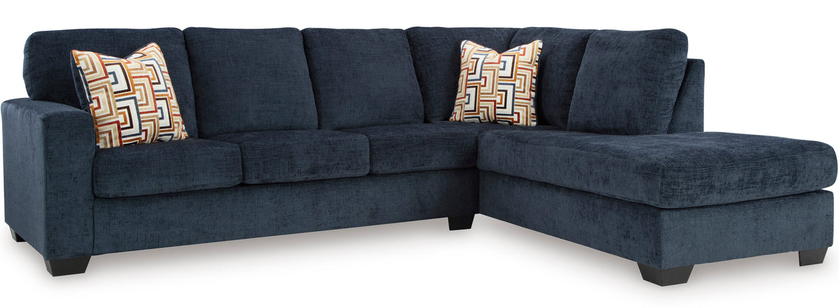 MORIZA Ink Blue 111" Wide Sectional
