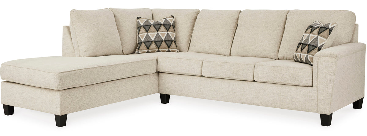 GAVINA Neutral Chenille 117" Wide Sectional