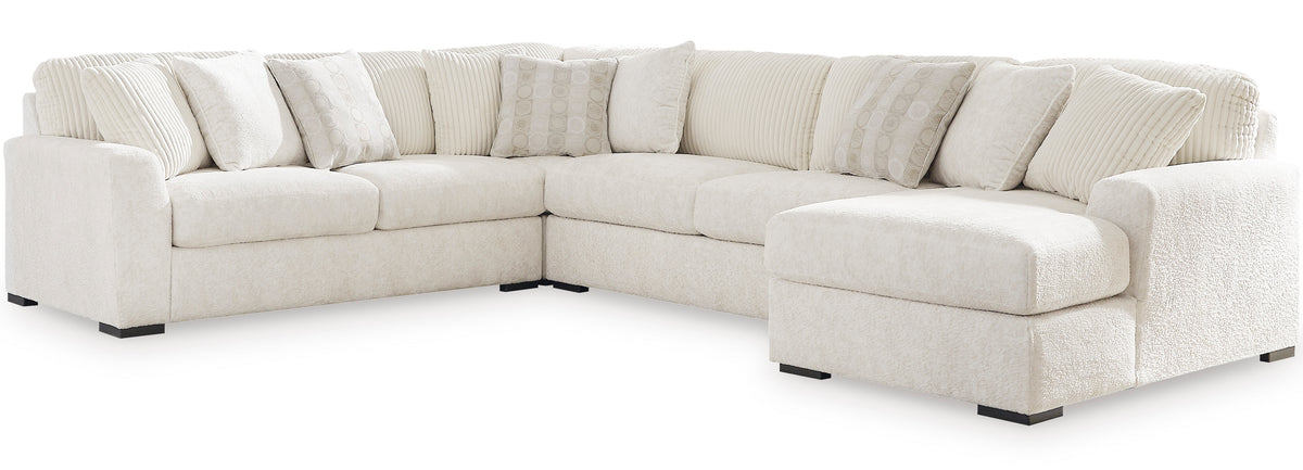 ARAMORE Neutral Poodle-Feel 152" x 106" Sectional with Chaise