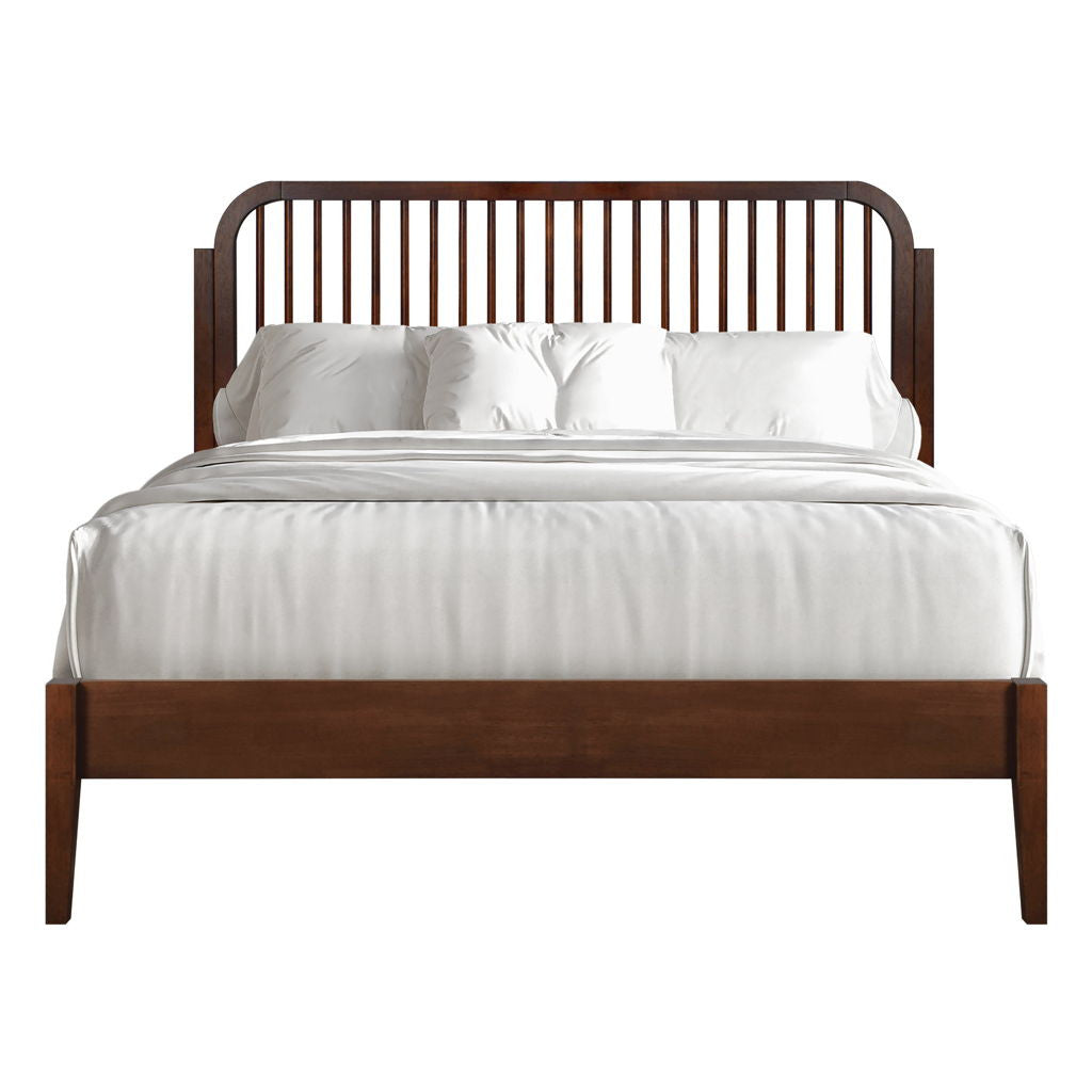 Soma - 5/0 Platform Spindle Queen Bed - Walnut