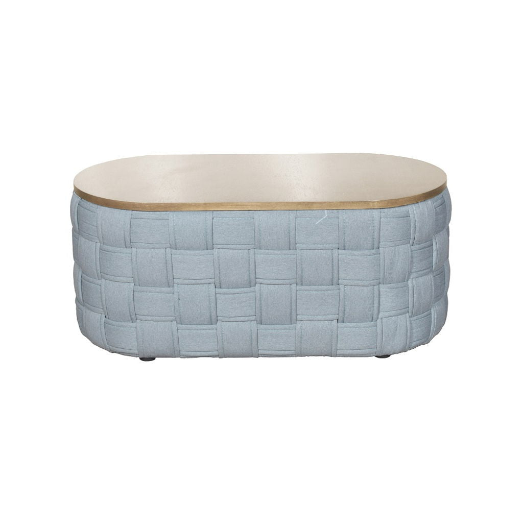 Saree - Coffee Table - Light Teal Chenille