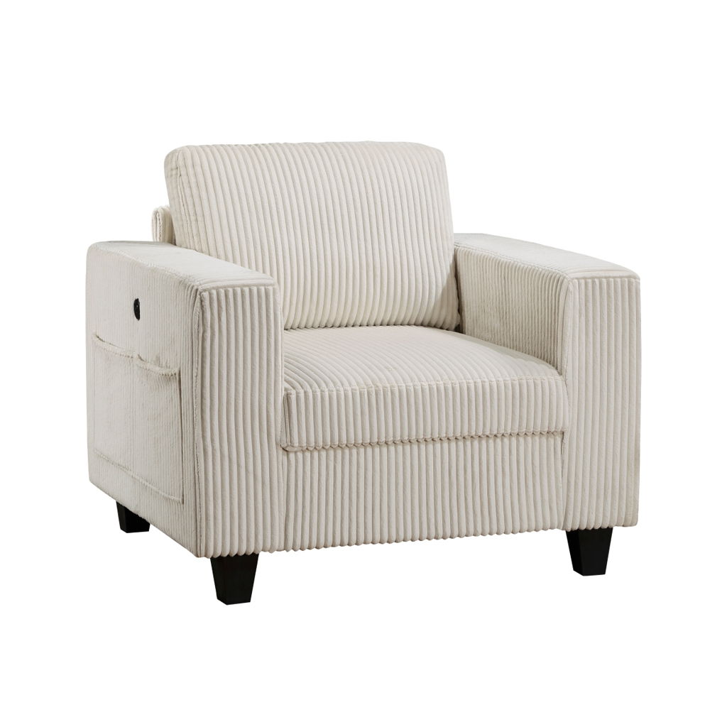 Walterboro - Chair With Storage Pouches And Charging Ports