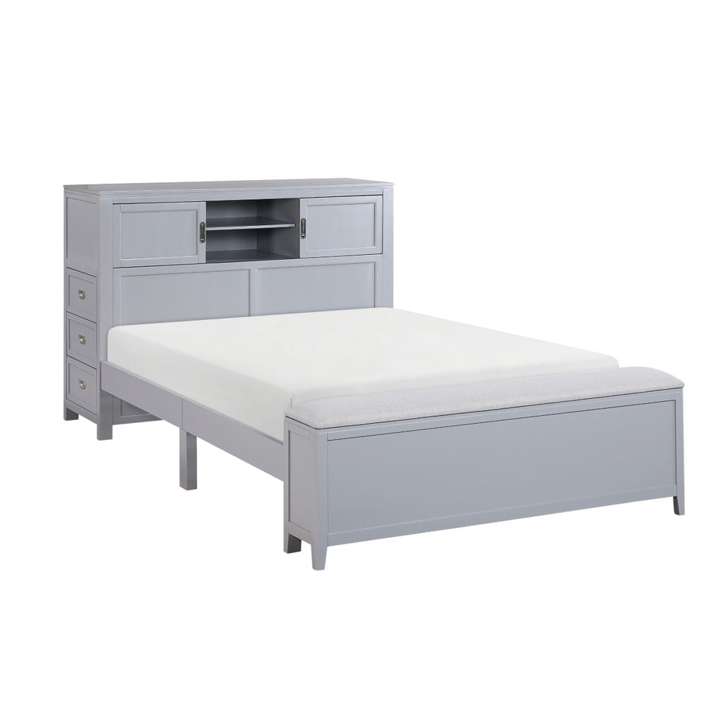 Sloane - Bookcase Bed With Hidden Desk, Stool And Storage Bench