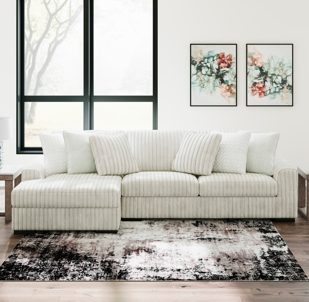 LUXEMBURG Alloy 141" x 67" Modular Sectional with Chaise