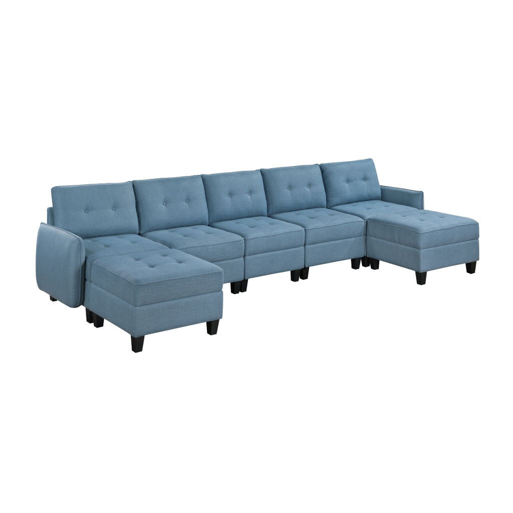 Garren - Sectional With Storage And Ottoman