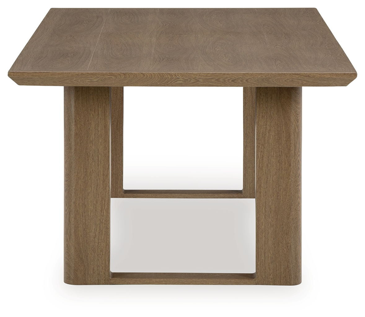 Serene Bay - Rectangular Dining Table With Umbrella Option - Dark Brown