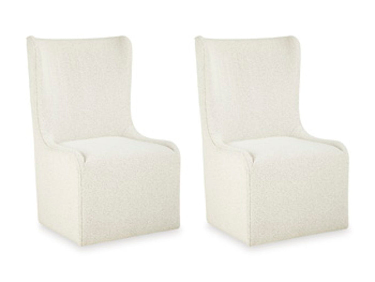 Radkin - Dining Upholstered Wingback Side Chair (Set of 2) - Off White