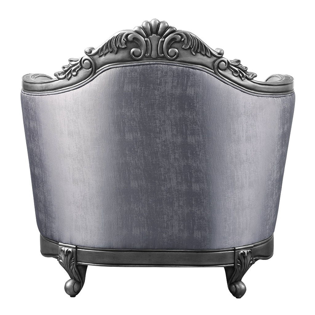 Ariadne - Chair With Pillow - Fabric & Platinum