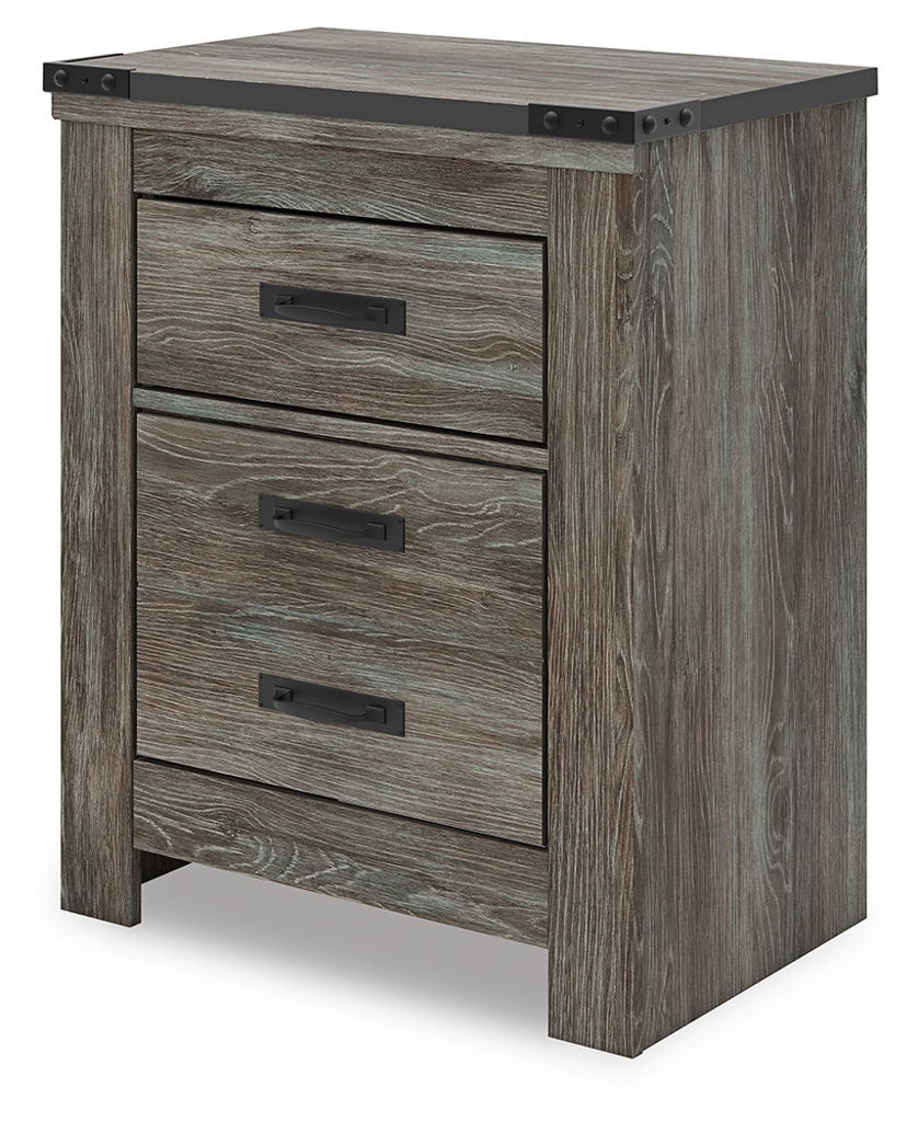 Frandern - Two Drawer Night Stand - Gray