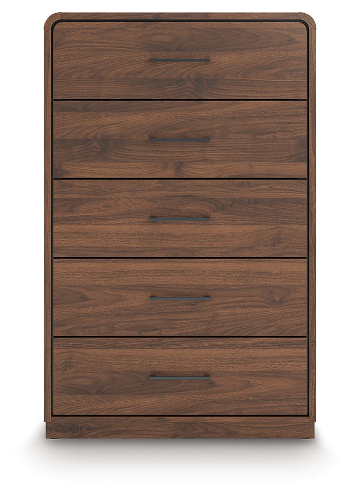Fortlorn - Five Drawer Chest - Walnut Brown