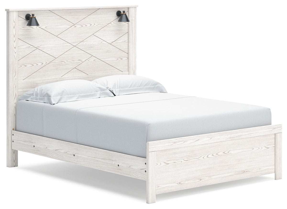 Gerridan - Panel Bed With Sconces