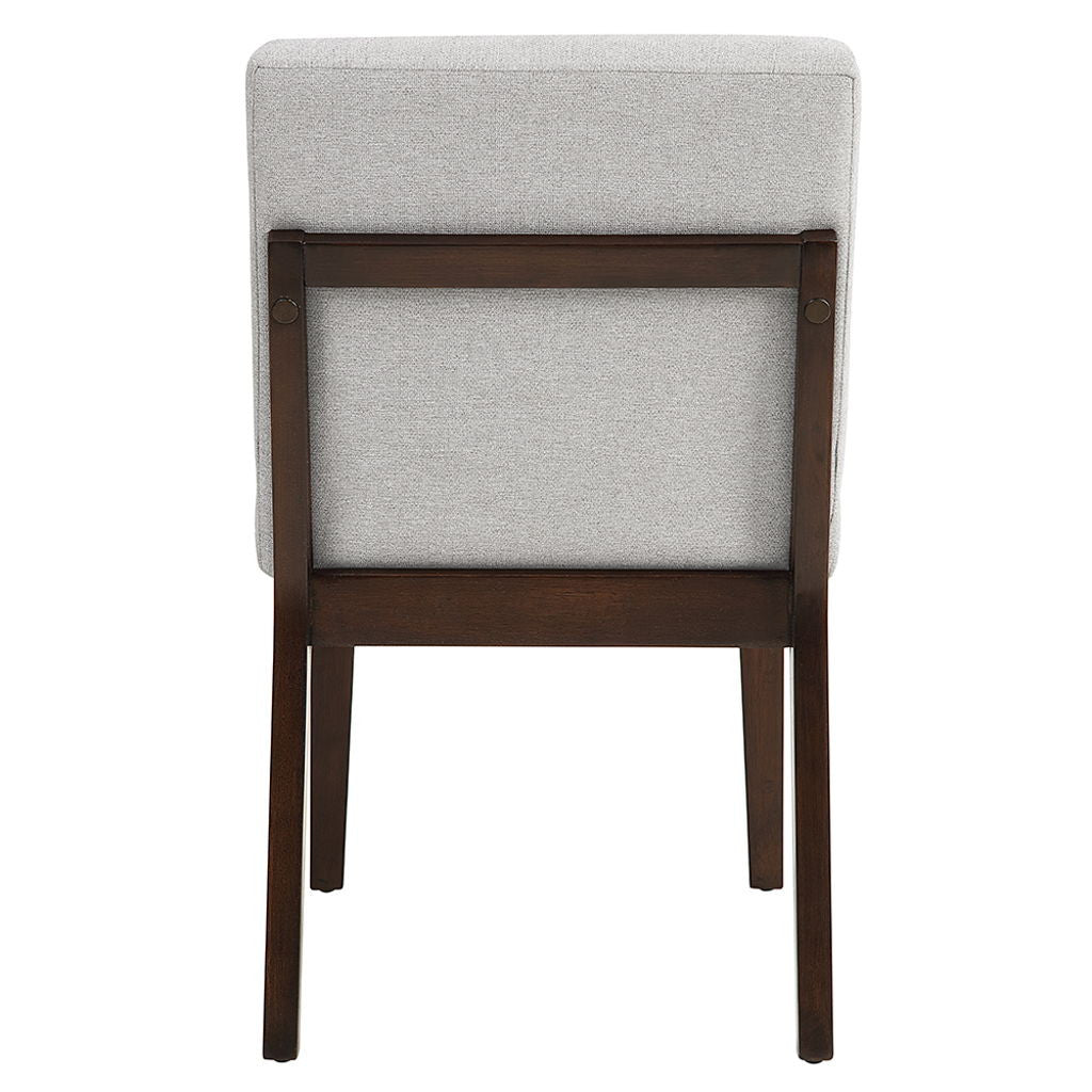 Edwyn - Side Chair (Set of 2) - Gray Fabric & Brown