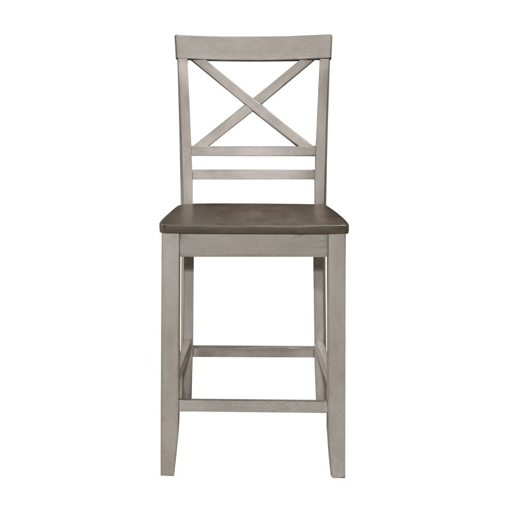 Brightleaf - Counter Height Chair (Set of 2) - Brown / Gray
