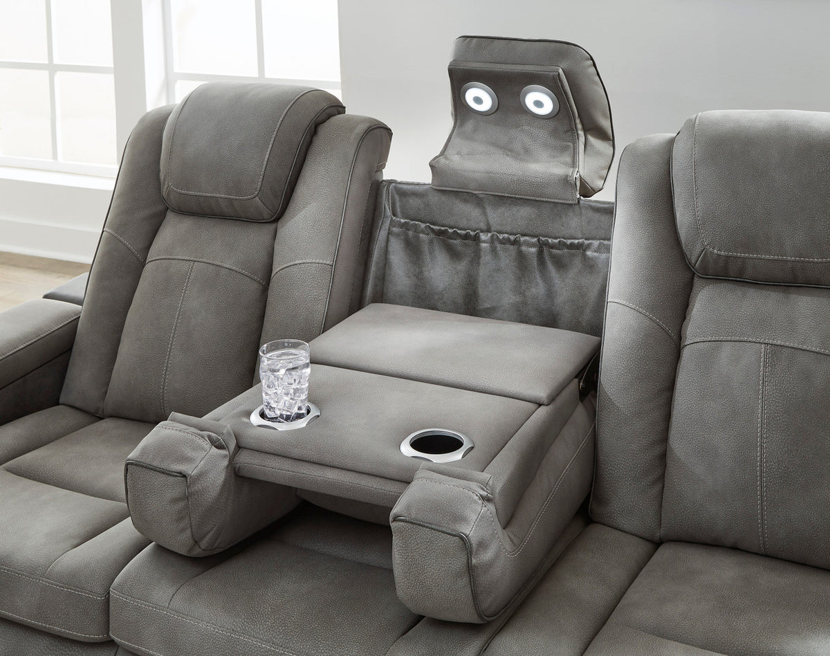 ALAMOS Gray Power Reclining Sofa & Loveseat