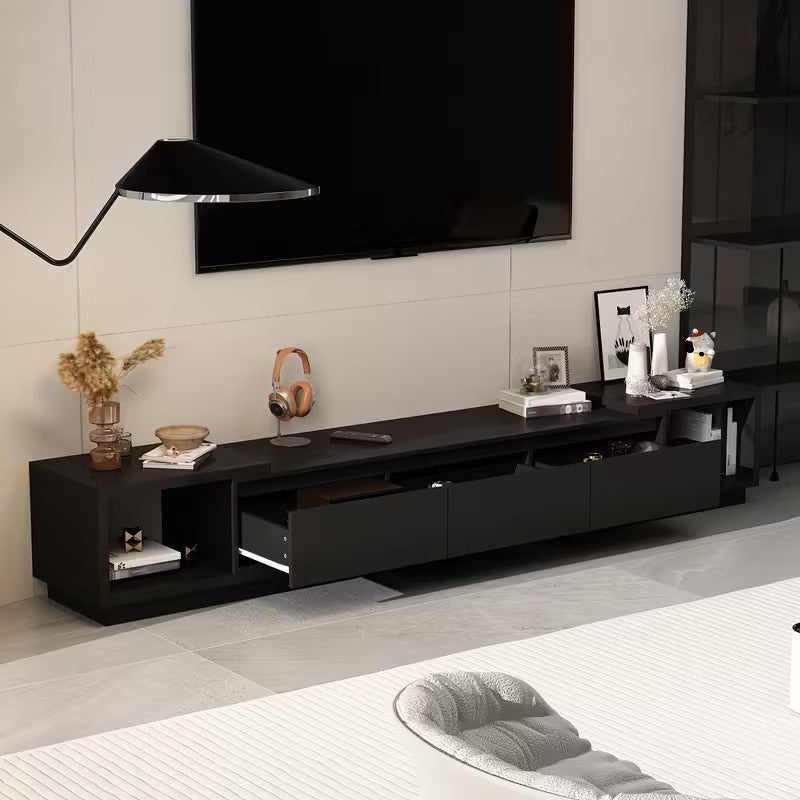 ALANZA Black 106" Wide x 15" Height TV Stand (RTA)