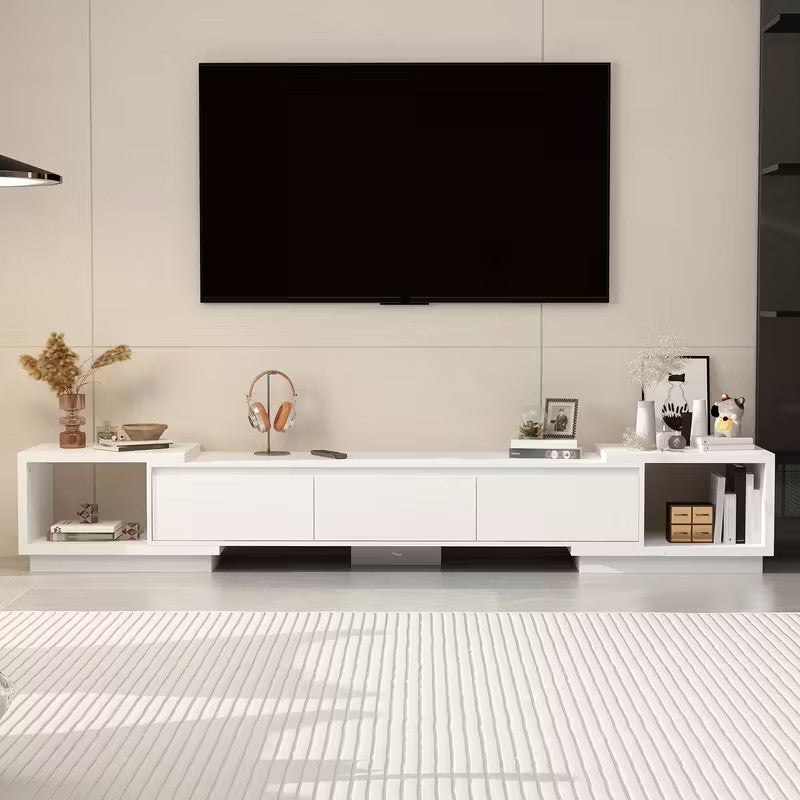 ALANZA White 106" Wide x 15" Height TV Stand (RTA)