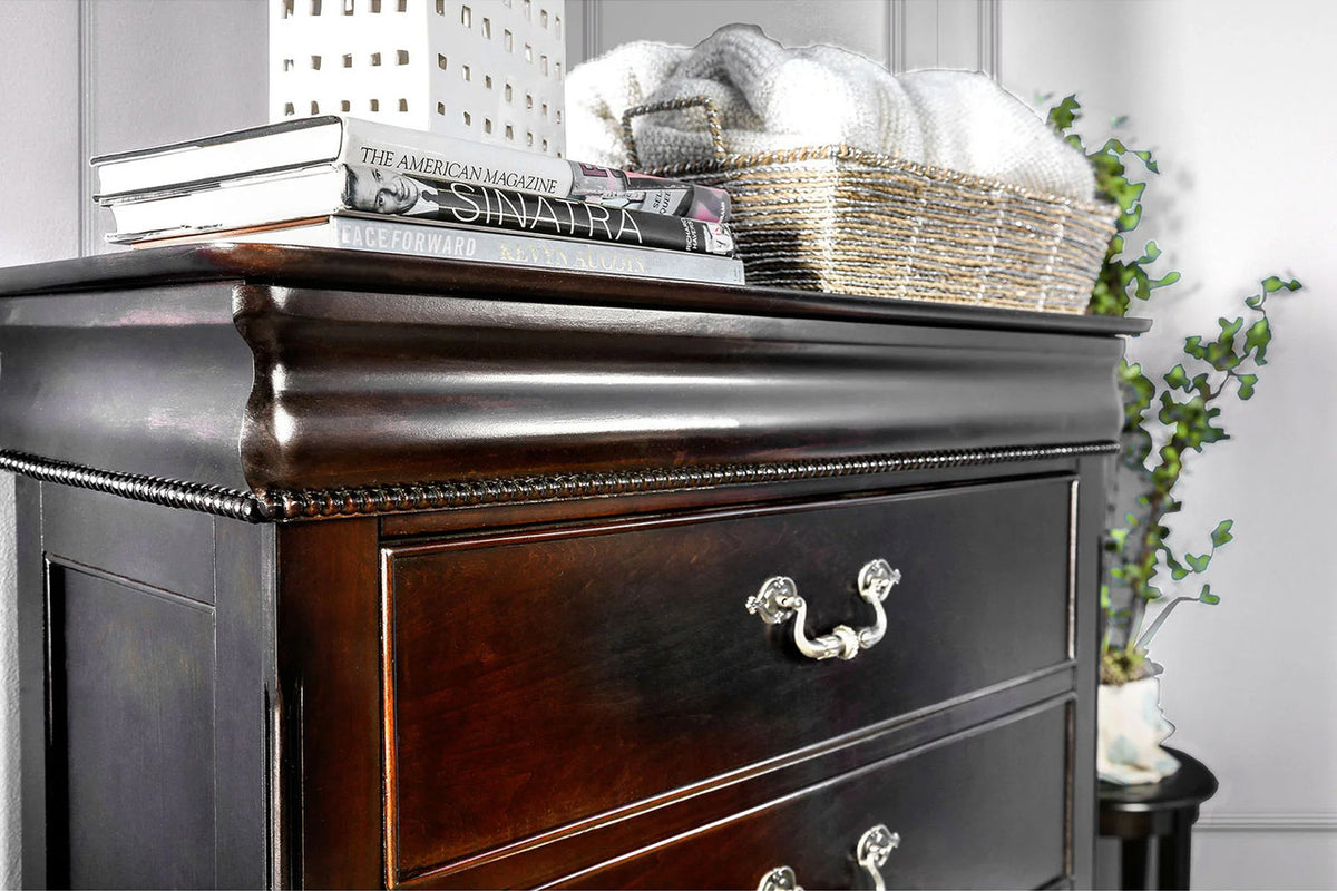 ALLONDRA Cherry 38" Wide Chest with Hidden Drawer
