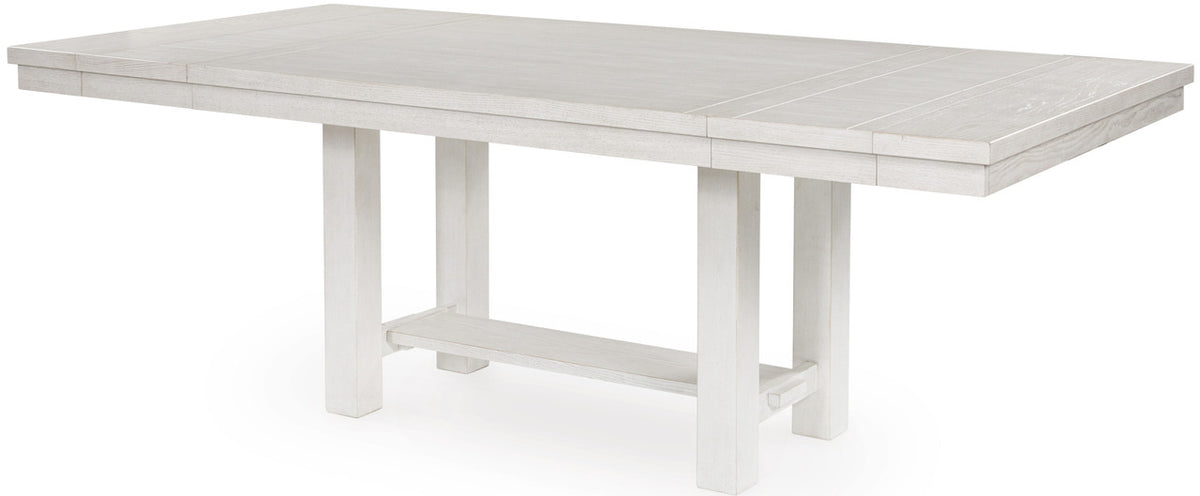 ALPINE White 8 Piece Dining Height Set