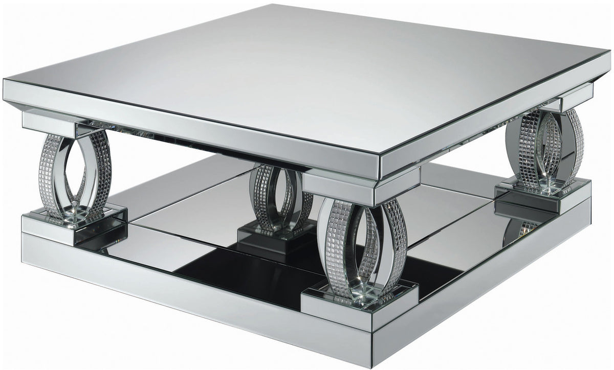 AMAYA Mirrored 40" Wide Coffee Table