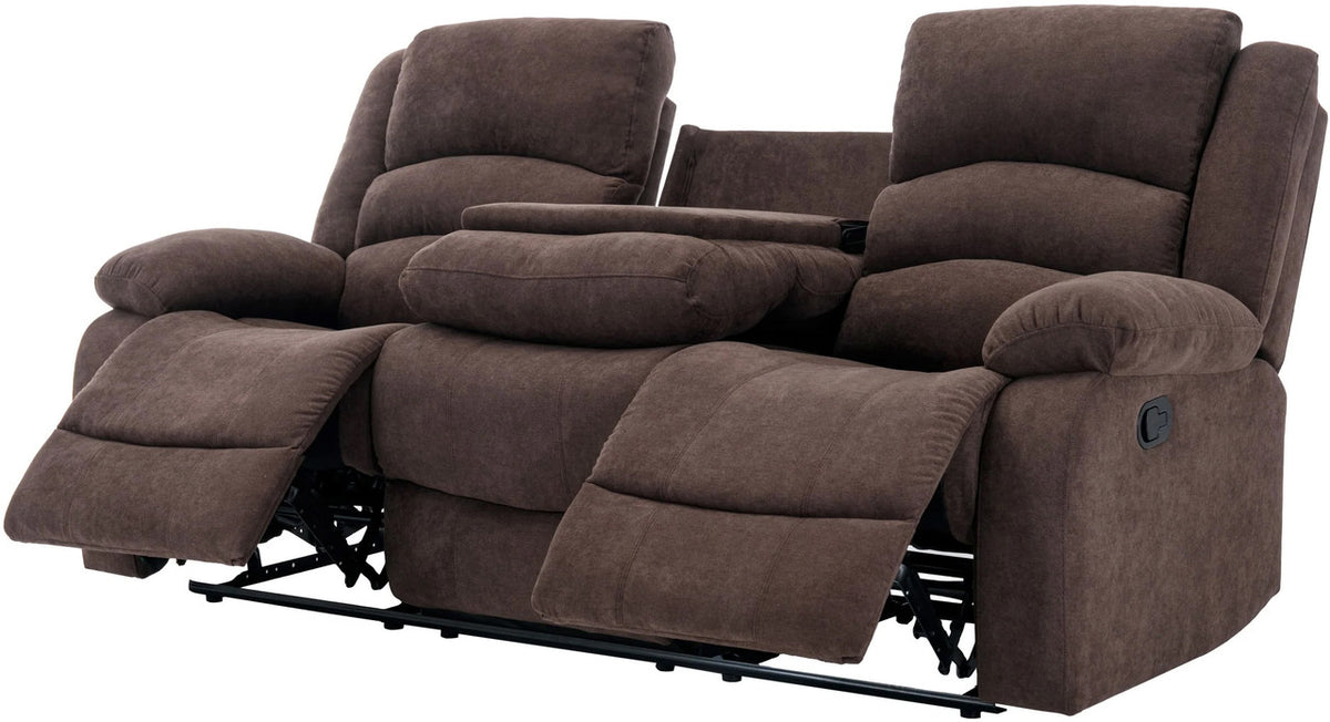 ANDREY Brown 3 Piece Reclining Livingroom