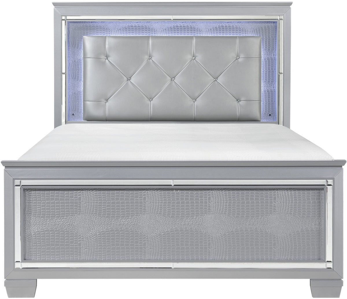 ANNIE Silver Lighted Bedroom Set