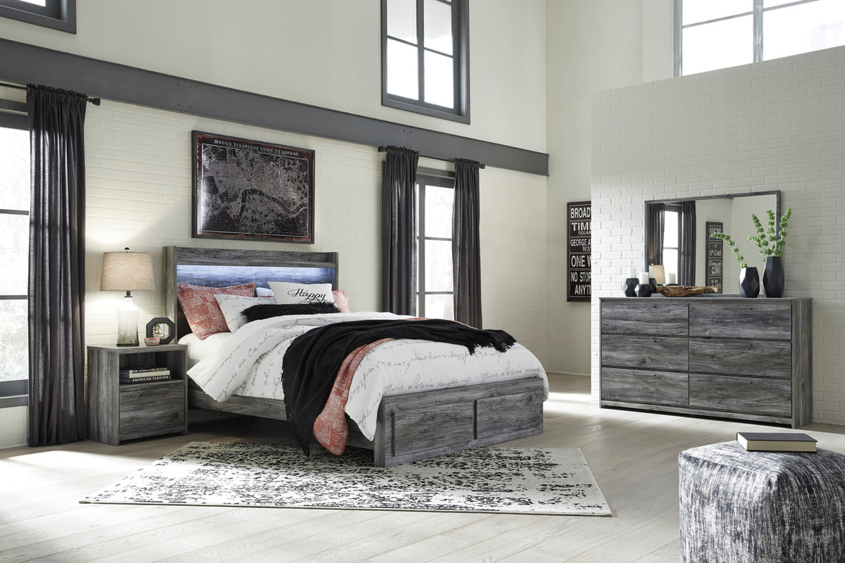 APTON Gray 52" Height Storage Footboard Bed