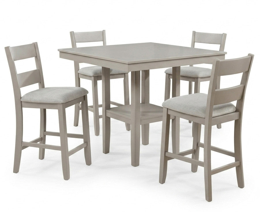 ATIKA GREIGE 5 Piece Counter Height Set