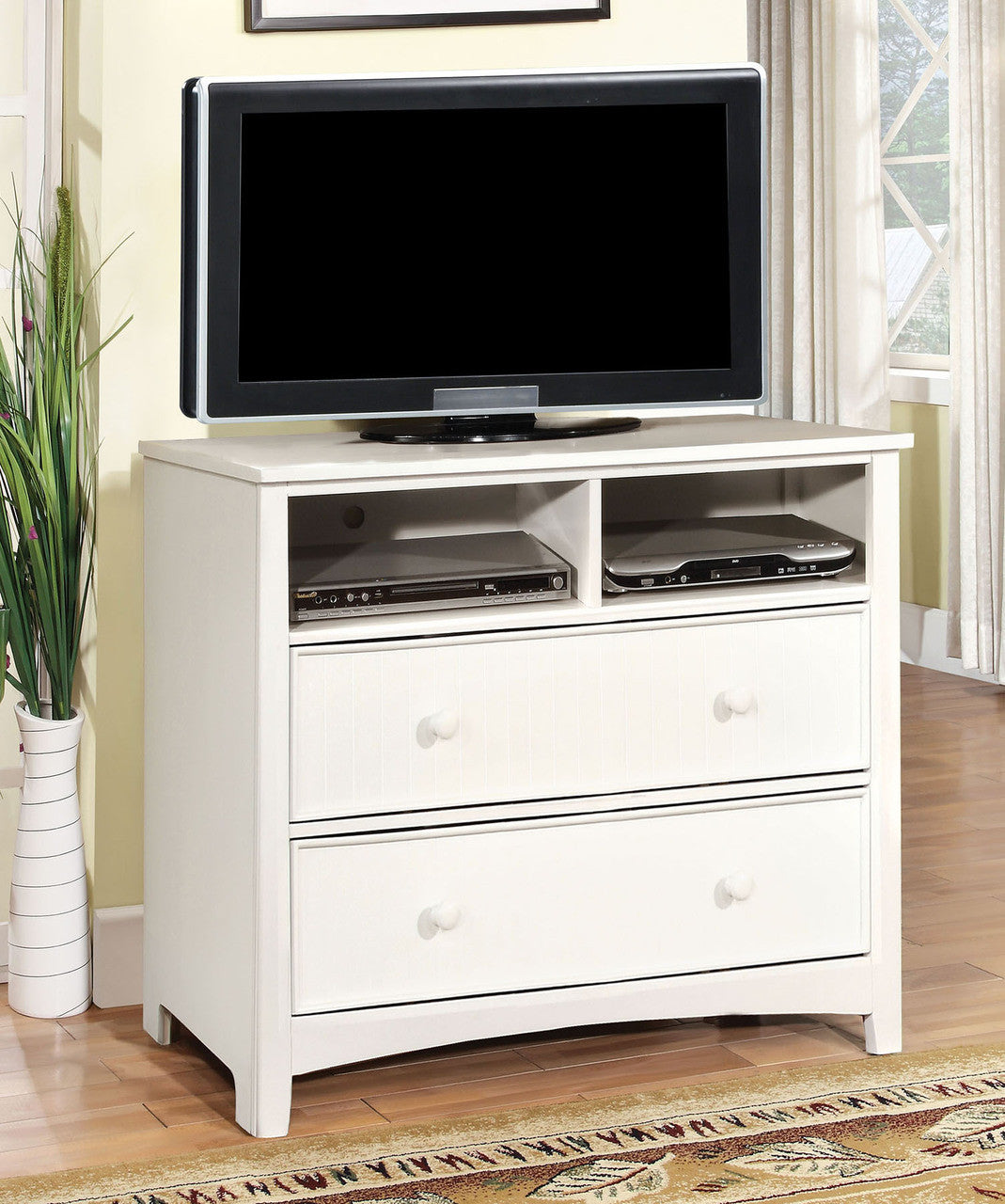 Connie Valden White Media Chest