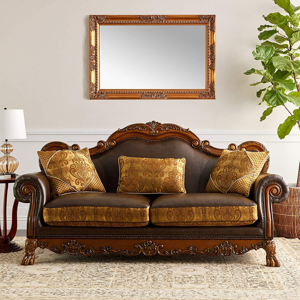 ACKERLEY Leather 87" Wide Sofa