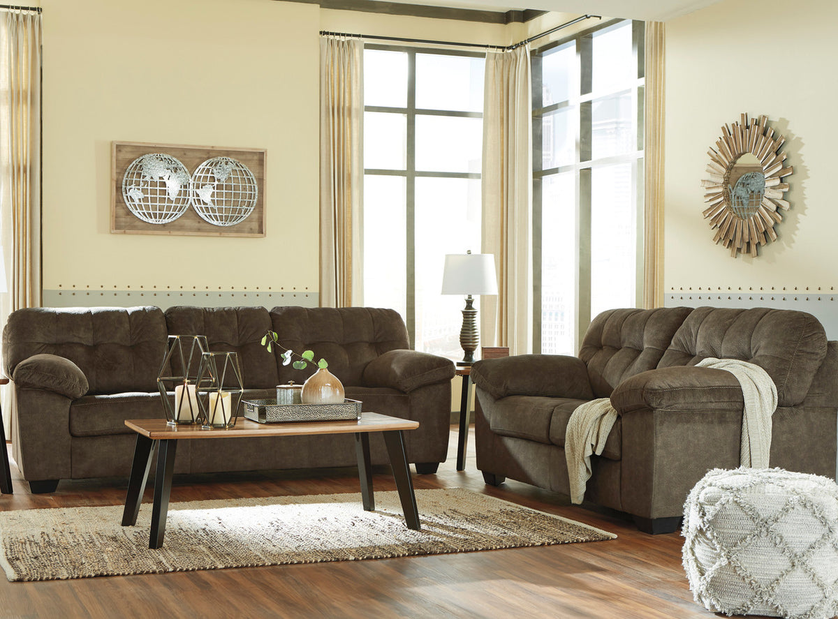 ALVEN Brown 72" Wide Loveseat