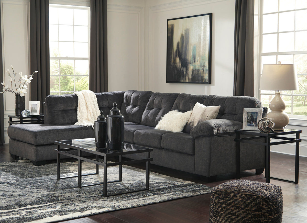 ALVEN Gray 126" Wide Gray Sectional