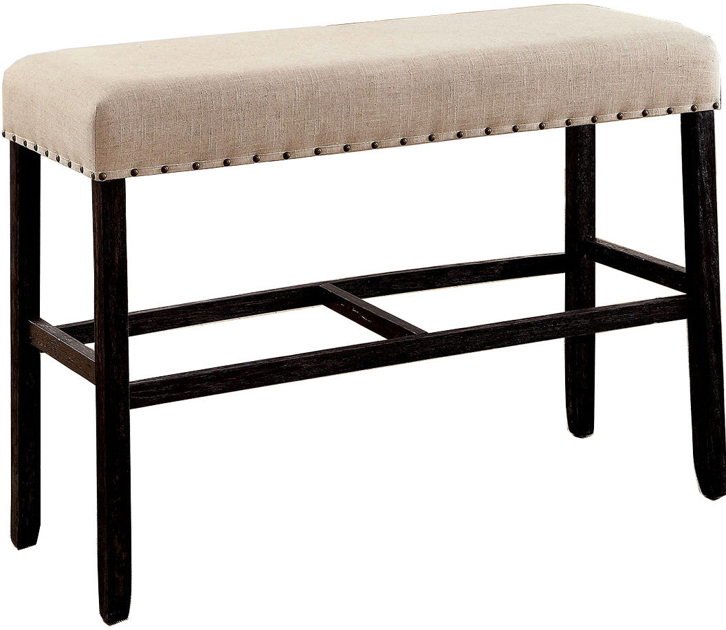 AMIR Beige 44" Wide Bar Height Bench