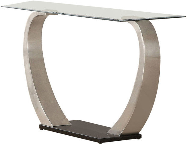 ANGELINA Satin Silver 48" Wide Sofa Table